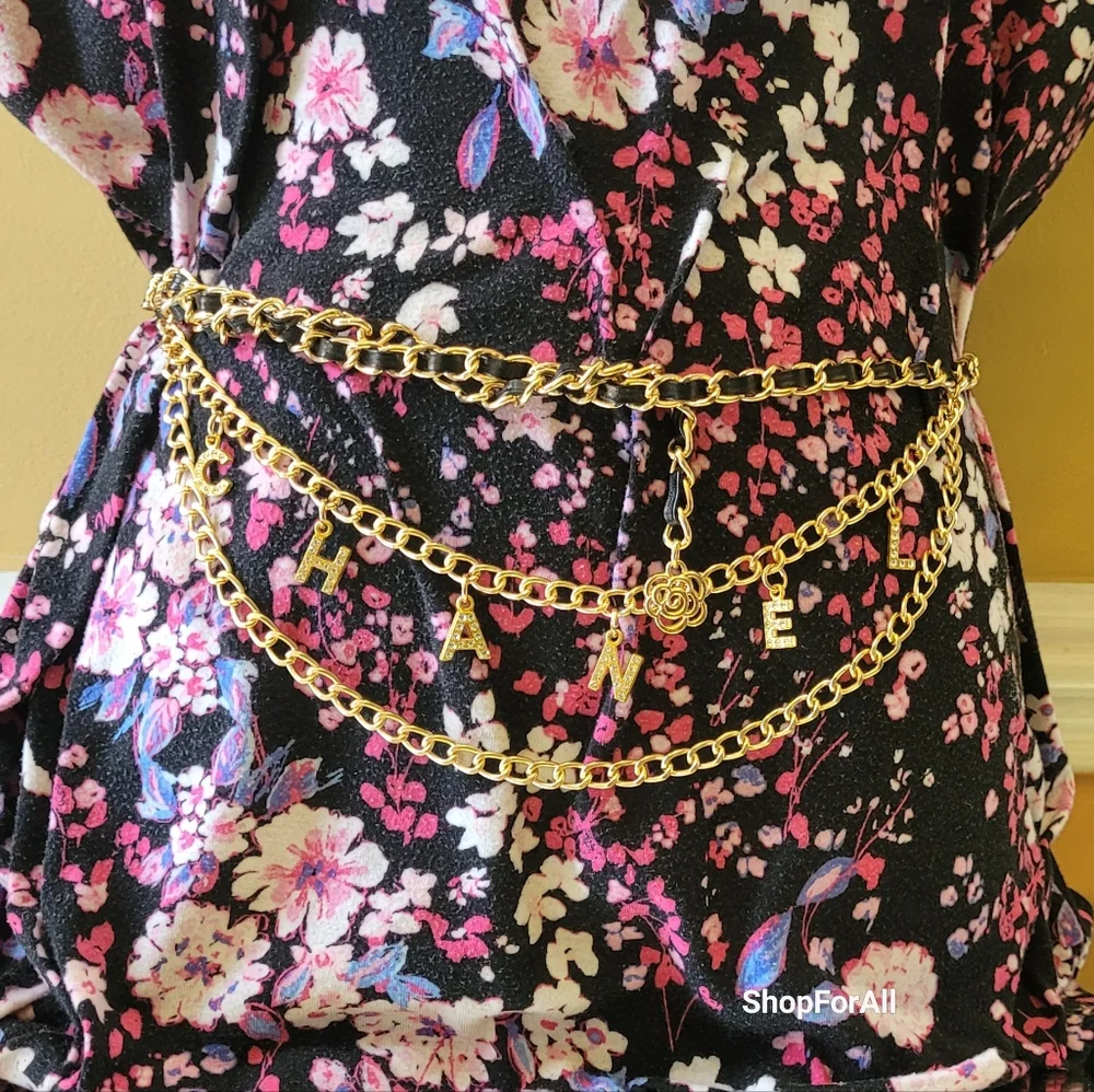 Chanel Gold and Black Chain Belt - Picture 7 of 15